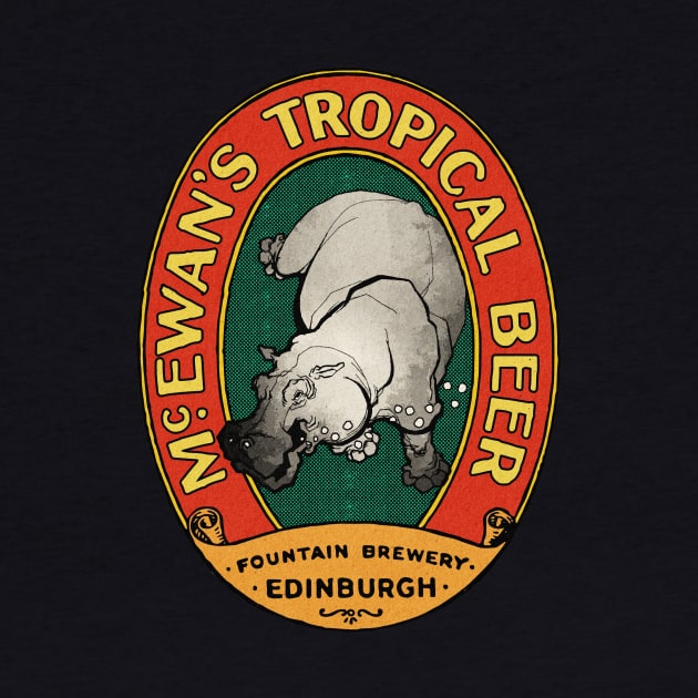 Vintage Scottish Hippo Beer by Kujo Vintage